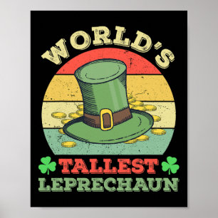 Världens högsta läppjätte irländsk rolig St Patric Poster
