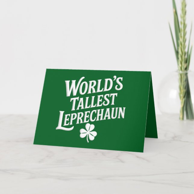Världens högsta läppkare irländska St. Patricks da Tack Kort (Framsida)