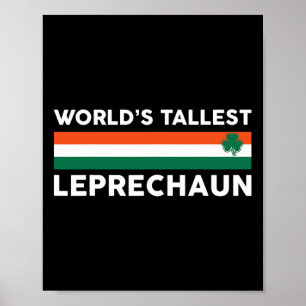 Världens högsta Leprechaun - irländsk Shamrock St Poster