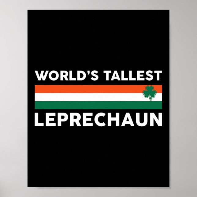 Världens högsta Leprechaun - irländsk Shamrock St  Poster (Framsidan)