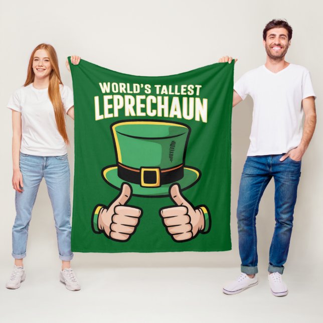 Världens Högsta Leprechaun Rolig Irländsk humor  Fleecefilt (På plats)