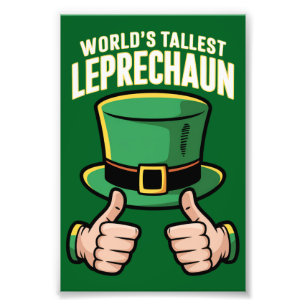 Världens Högsta Leprechaun Rolig Irländsk humor Fototryck