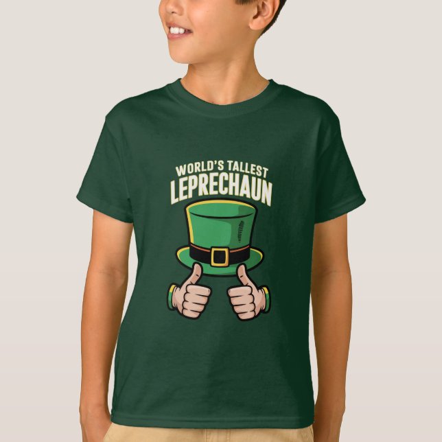 Världens högsta leprechaun rolig irländsk humor  t shirt (Framsida)