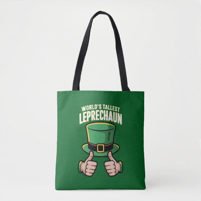 Världens högsta leprechaun rolig irländsk humor tygkasse (Framsida)