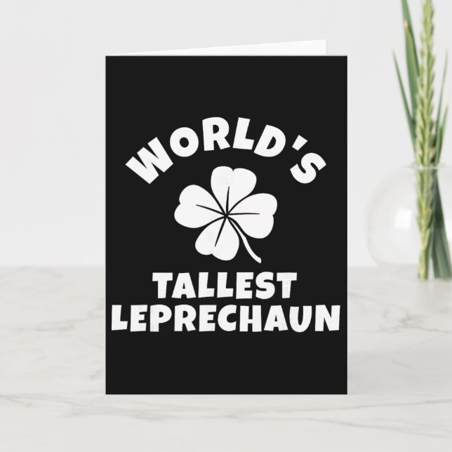 Världens högsta Leprechaun roliga St Patrick's Day Kort (Framsida)
