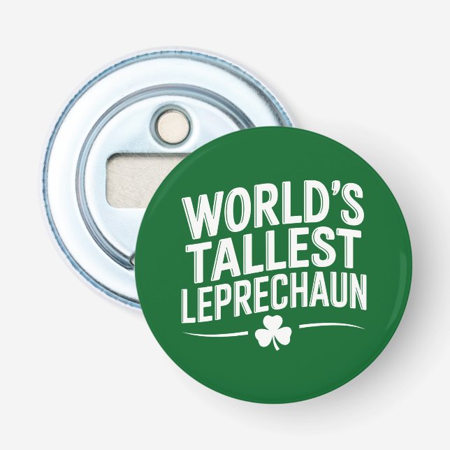 Världens Högsta Leprechaun St. Patrick's Day Flasköppnare (Framsidan)