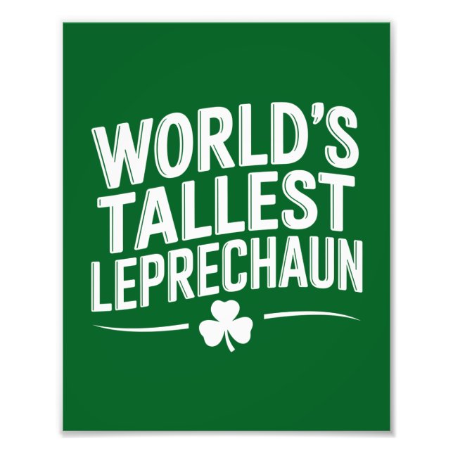 Världens Högsta Leprechaun St. Patrick's Day Fototryck (Framsidan)