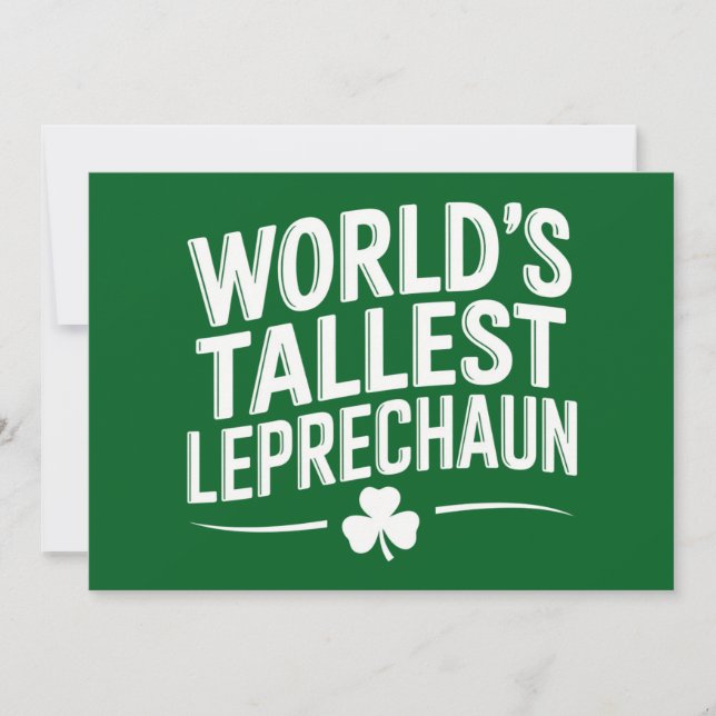 Världens Högsta Leprechaun St. Patrick's Day Inbjudningar (Framsida)