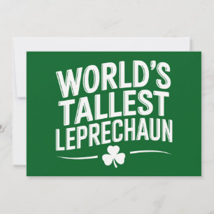 Världens högsta leprechaun St. Patrick's Day Inbjudningar