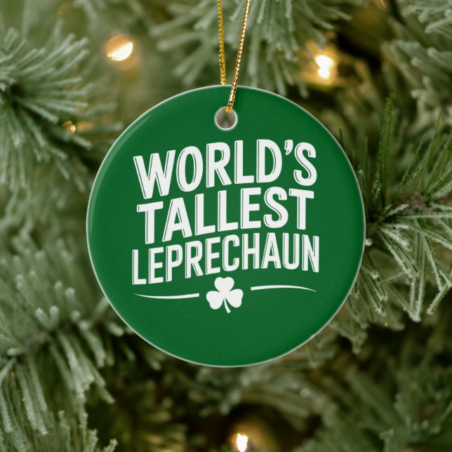 Världens Högsta Leprechaun St. Patrick's Day Julgransprydnad Keramik (Träd)