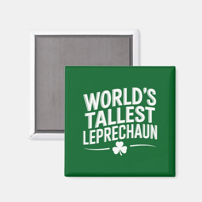 Världens Högsta Leprechaun St. Patrick's Day Magnet (Front/Back)
