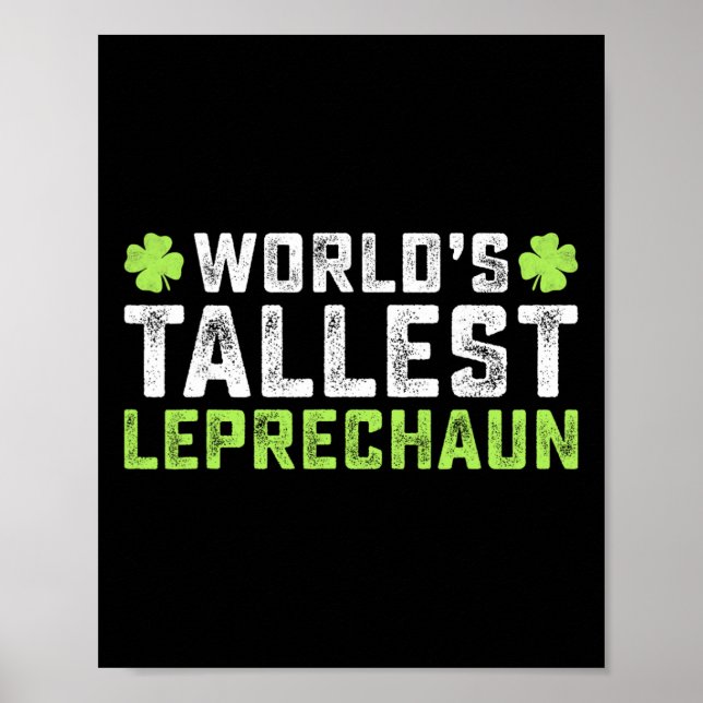 Världens högsta Leprechaun St Patrick's Day Sankt  Poster (Framsidan)
