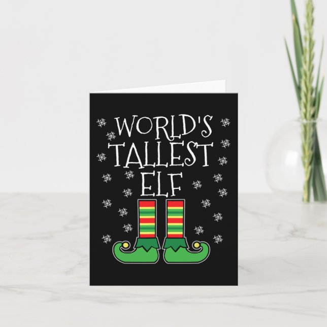Världens högsta tomte-matchande familjegrupp jul kort (Framsida)