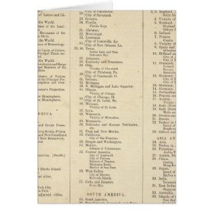 Världens indexatlas hälsningskort
