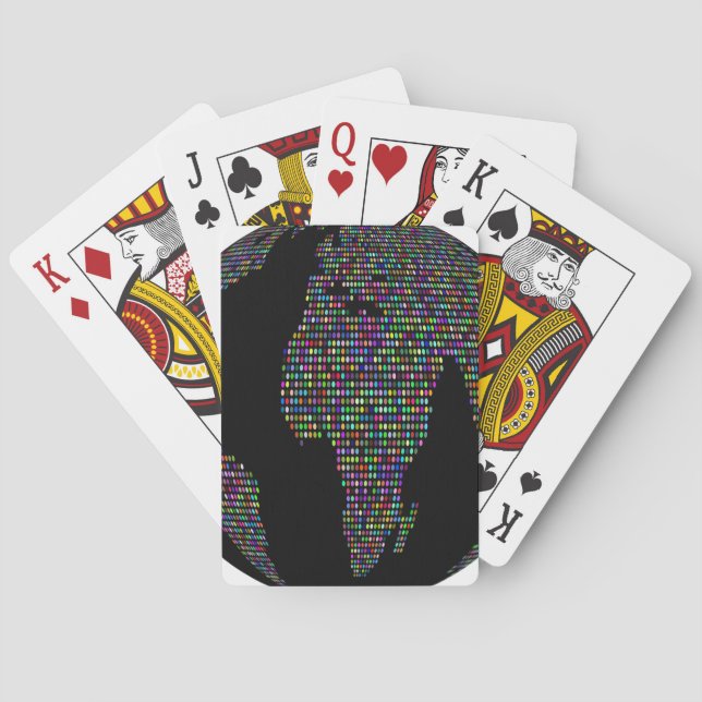 Världens jordglob karta casinokort (Baksidan)