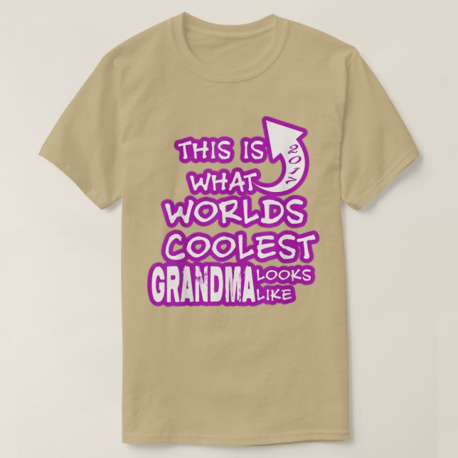 Världens kallaste Grandma  T Shirt (Design framsida)