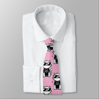 Världens kallaste katt med solglasögon Rosa Slips