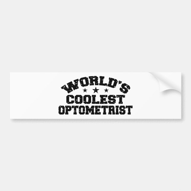 Världens kallaste Optometrist Bildekal (Framsidan)