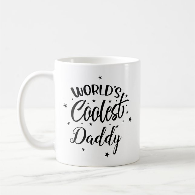 Världens kallaste pappa Fars dag Kaffemugg (Vänster)