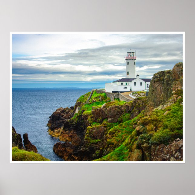"Världens kant" vid Fanad Head Lighthouse Poster (Framsidan)