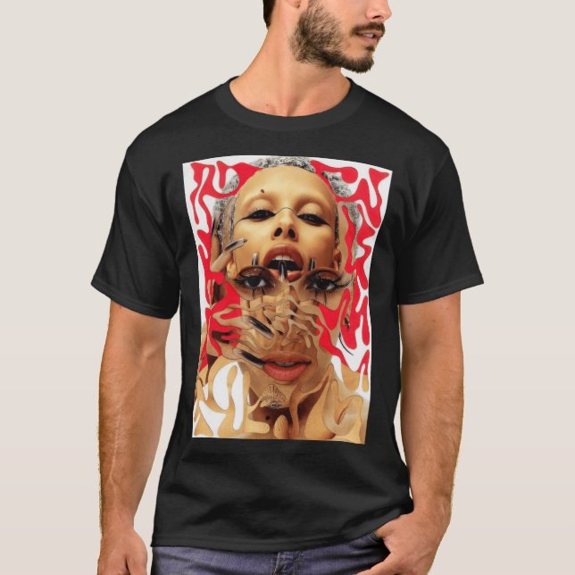 Världens katt kärlek Anime Rollig rolig vän T Shirt (Framsida)
