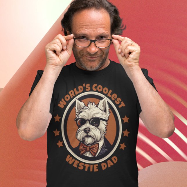 Världens kolaste Westie Pappa Väster Highland Terr T Shirt (Skapare uppladdad)