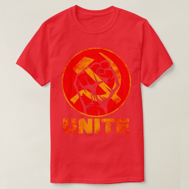 Världens kommunister förenar sig t shirt (Design framsida)