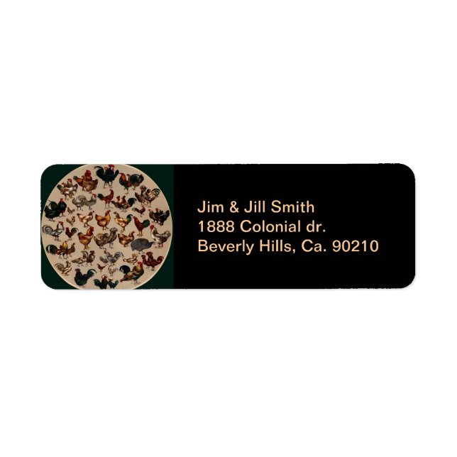 Världens kycklingar returadress etikett (Framsidan)