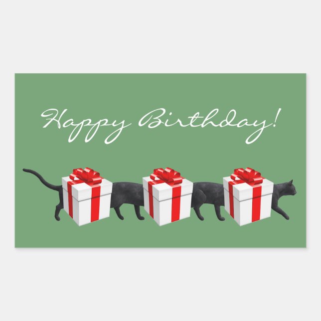 Världens längsta katt rektangulärt klistermärke (Framsida)