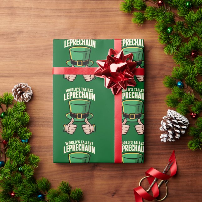 Världens längsta Leprechaun Rolig irländsk humor Presentpapper (Julgåva)