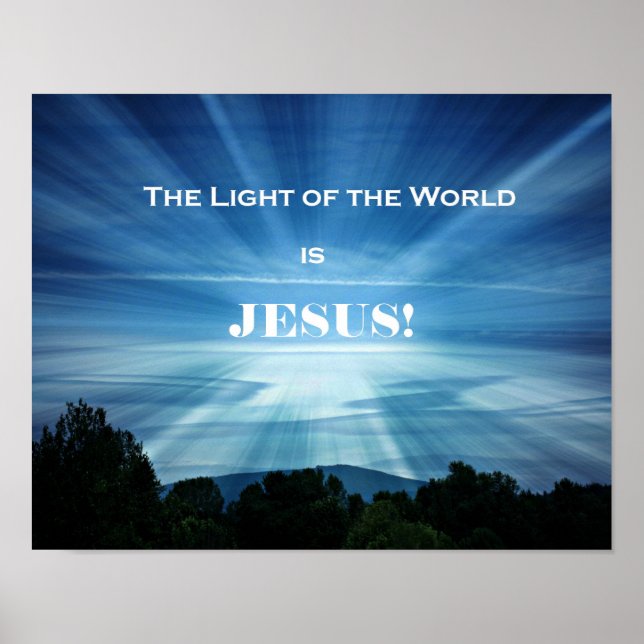 Världens ljus är Jesus. Poster (Framsidan)