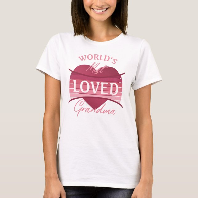 Världens mest älskade mormor t shirt (Framsida)