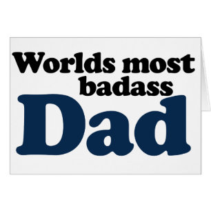 Världens mest Badass Pappa Hälsningskort
