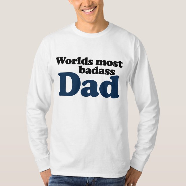 Världens mest Badass Pappa T-shirt (Framsida)