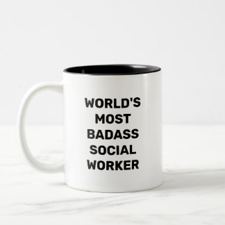 Världens Mest Badass Socialarbetare Kaffe Mugg