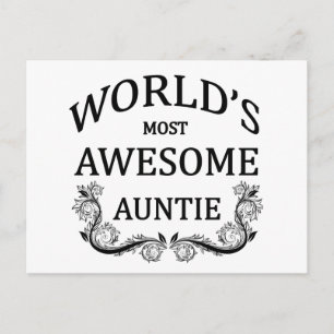 Världens mest Fantastisk Auntie Vykort