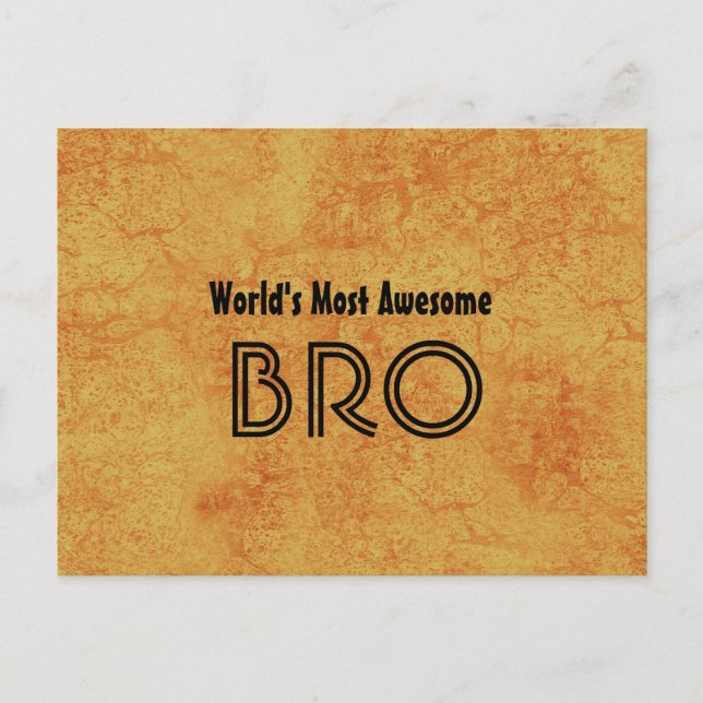 Världens mest Fantastisk-BRO-Guld Grunge Gift Set Vykort (Framsida)