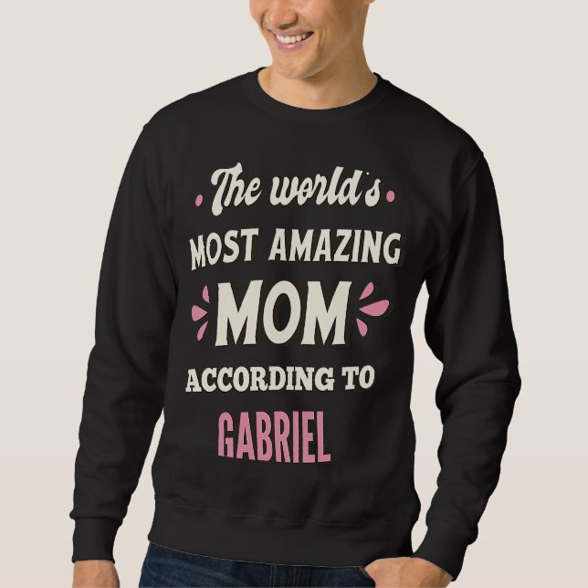 Världens mest Fantastisk enligt Gabriel Lång Ärmad Tröja (Framsida)