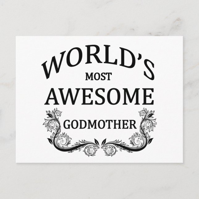 Världens mest Fantastisk-gudmor Vykort (Framsida)