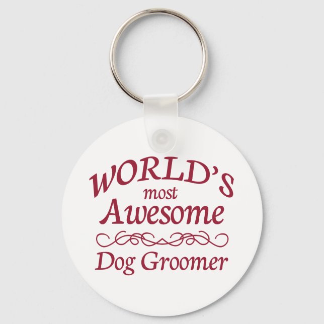 Världens mest Fantastisk Hund Groomer Nyckelring (Framsida)