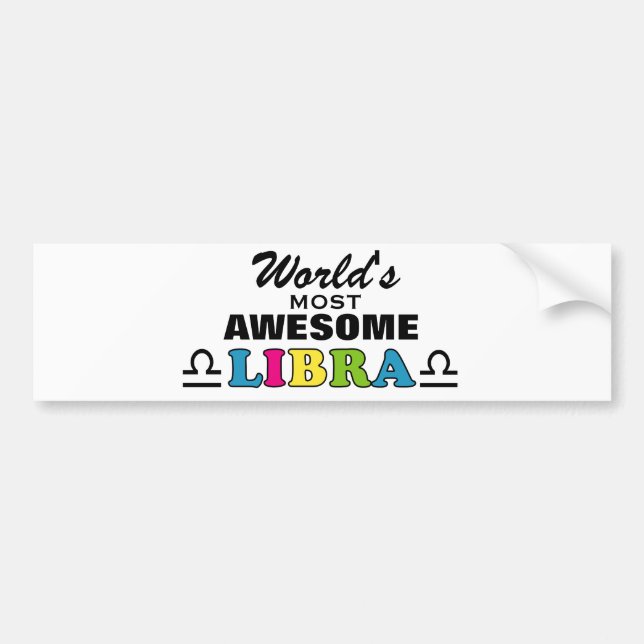 Världens mest Fantastisk Libra Bumper Sticker Bildekal (Framsidan)