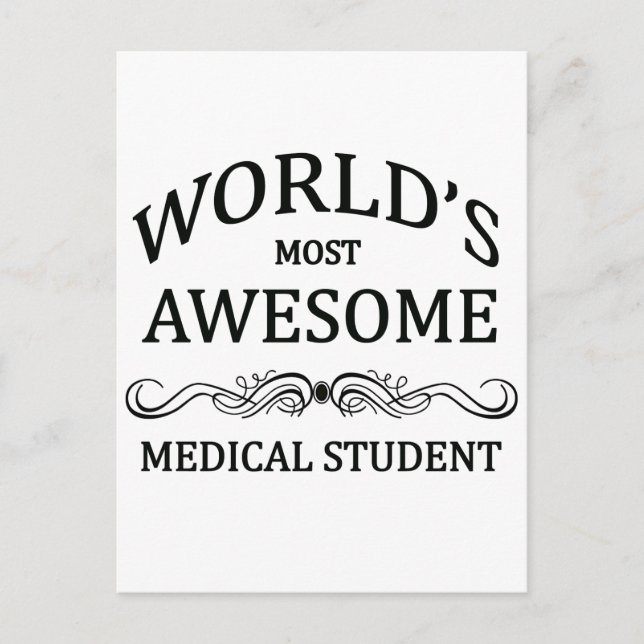 Världens mest Fantastisk-medicinska Student Vykort (Framsida)