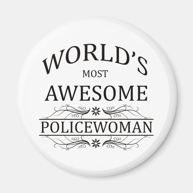 Världens mest Fantastisk poliskvinna Magnet (Framsidan)