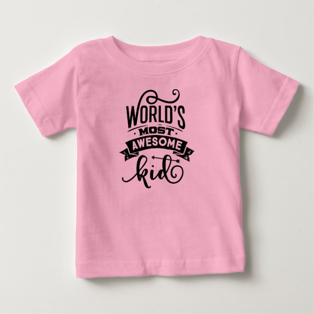Världens mest Fantastisk rosa baby T-Shirt (Framsida)