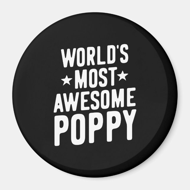 Världens mest Fantastisk-vallmo | Far Grandpa Magnet (Framsidan)