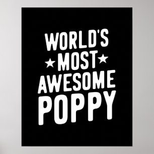 Världens mest Fantastisk-vallmo Far Grandpa Poster