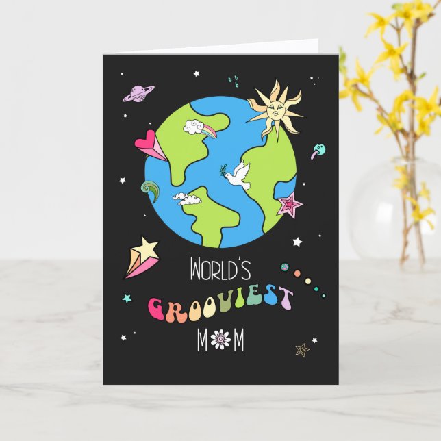 Världens mest fantastiska mamma Morsdagskort Kort (Gul blomma)