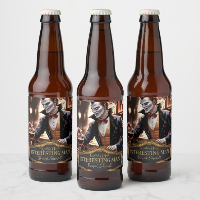 "Världens mest intressanta man, Personlig Ölflaska Etikett (Flaskor)
