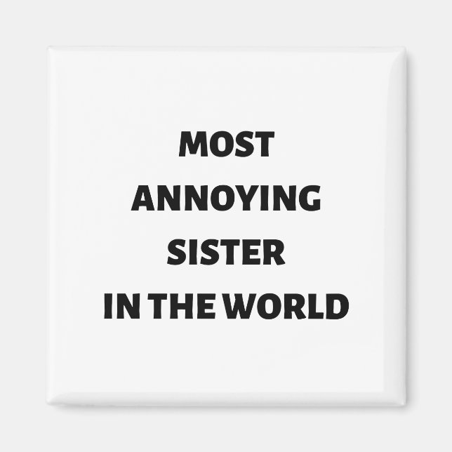 Världens mest irriterande syster magnet (Framsidan)