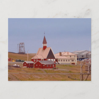 Världens mest northernmost kyrka vykort